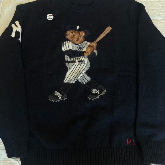 Polo Ralph Lauren New York NY Yankees Bear Sweater - Picture 4 of 4